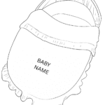 Ruffle Knit Blanket (only baby name)